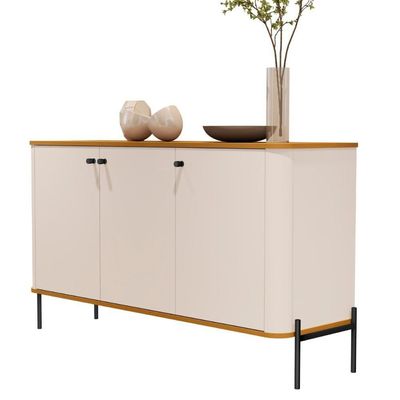 Aparador Baton Rouge Off White Nature Preto