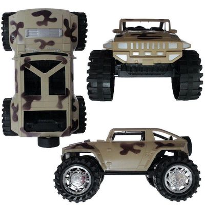 Brinquedo Jipe Carrinho Militar Fricção Camuflado Marrom