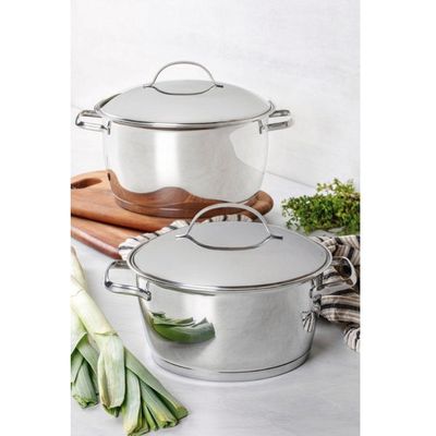 Jogo Caçarola Funda + Cozi-vapore Allegra 20 Cm 3,1 L Inox