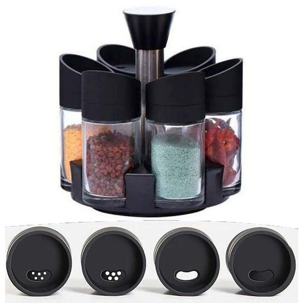 Porta Condimentos Temperos 6 Peças Cozinha Suporte