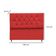 Cabeceira Cama Box Estofada Solteirão 100 Cm Suede Madri Vermelho