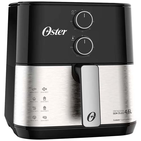 Fritadeira Elétrica OFRT520 Compact 4,6 L com Revestimento Antiaderente Oster Inox / 110V