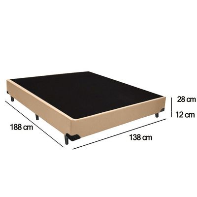 Cama Box Casal Sintético Sereneprime Bege 138x188x40