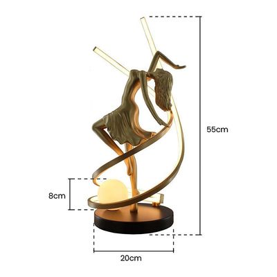 Abajur Skylight Ballerina G9 Led Bivolt Dourado-preto