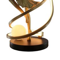 Abajur Skylight Ballerina G9 Led Bivolt Dourado-preto