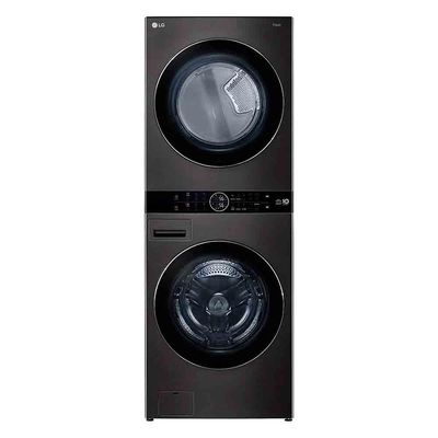 Lavadora e Secadora Elétrica Smart LG WashTower WK17BS6A 17 Kg Aço Escovado Preto com Inteligência Artificial AIDD Preto / 220V