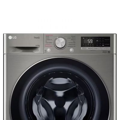 Lava e Seca LG Smart VC4 com Inteligência Artificial AI DD CV5014PC4 14Kg e 8Kg Inox / 220V