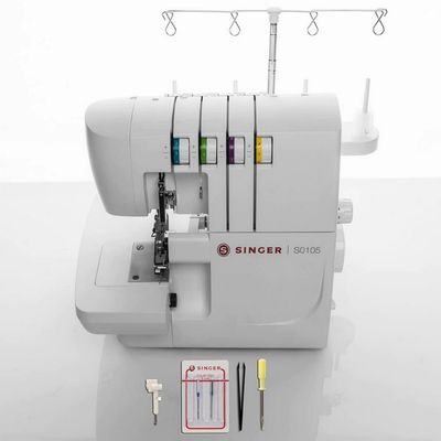 Máquina de Costura Overloque Singer 6 Pontos S0105 Branco / 220V