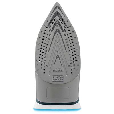 Ferro de Passar a Vapor Base Antiaderente com Spray FX3060 Ceramic Gliss 1200W Black+Decker Azul e Branco / 110V