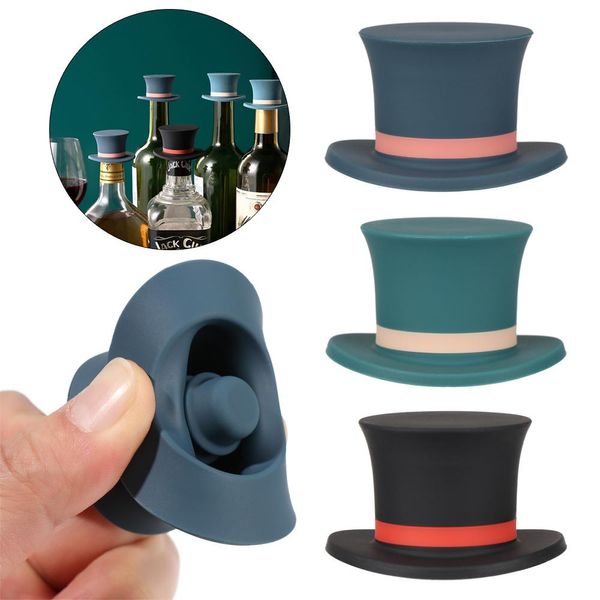 Tampa de Silicone para Garrafa de Vinho e Champanhe azul