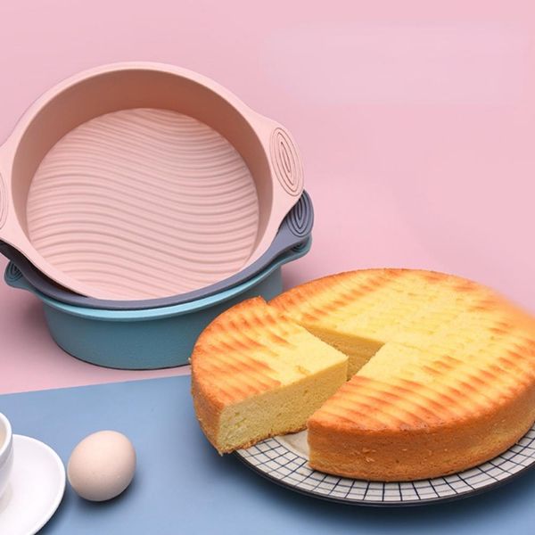 Forma de Bolo de Silicone para Forno Utensílios de Cozinha rosa