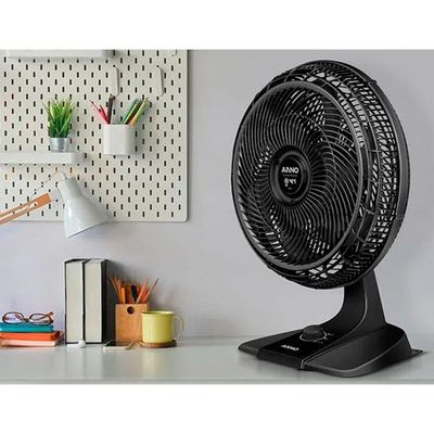 Ventilador De Mesa 2 Em 1 Turbo Force Vf42 Arno 40cm Com 6 Pás 127v Preto