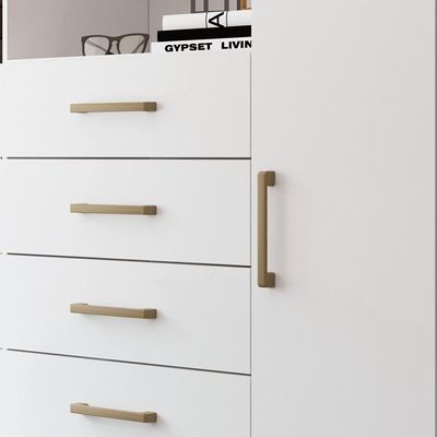 Cômoda De Madeira 6 Gavetas 1 Porta Marabá Santos Andirá Branco
