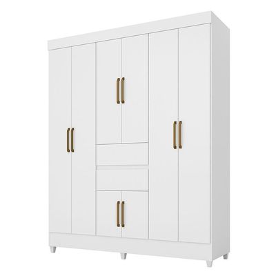 Guarda Roupa Casal 8 Portas Munique Demóbile Branco Branco
