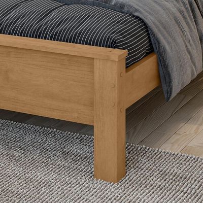 Cama De Casal Madeira Em Mdp E Mdf Amêndoa Athenas Lopas