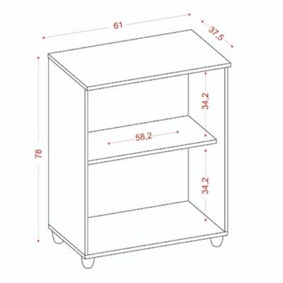 Balcão Multiuso 2 Portas Denver Aramoveis Branco