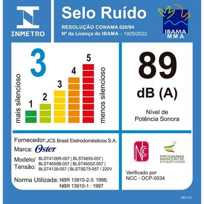 Liquidificador Oster Clássico Vermelho 1,25L 110V