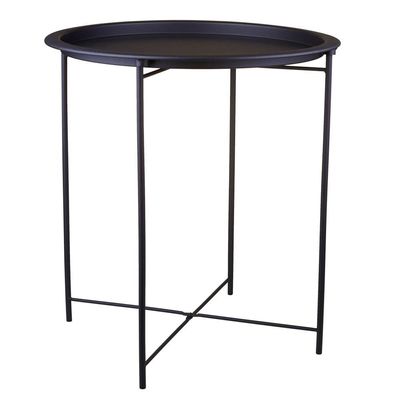 Mesa de Apoio Redonda 38x48cm Spritz Cazza Preta