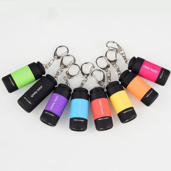 Lanterna Mini LED à Prova D'Água USB Recarregável para Camping amarelo