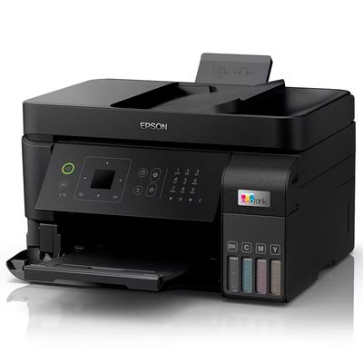 Impressora, Copiadora, Scanner Multifuncional Tanque de Tinta Epson EcoTank L5590 Wireless Preto / Bivolt