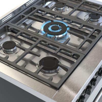 Fogão 5 Bocas Venax Temis A Gás Mesa De Inox 127V Preto