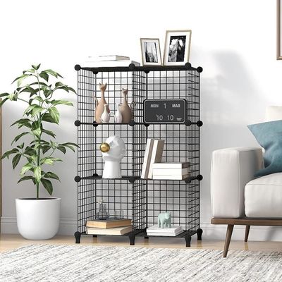 Estante Modular 8 Prateleiras Organizador Brinquedos Livros Armario Vitrine Balcao 6 Nichos Multiuso