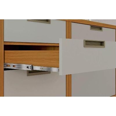 Cozinha Completa Imperatriz 3 Peças (1 Aéreo + 1 Balcão + 1 Paneleiro) C6p43 Freijo-off White - Nesher