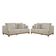 Conjunto Sofás 2 E 3 Lugares Fixo Linho M-175 Martins Creme