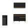 Cozinha Compacta Com Bancada Americana 1 Porta Veneza Multimóveis Mp2207 Preto/dourado Preto/dourado