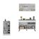 Cozinha Compacta Com Bancada Americana 1 Porta Veneza Multimóveis Mp2207 Branco/preto Branco/preto