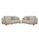 Conjunto Sofás 2 E 3 Lugares Estofados M-175 Veludo Martins Creme