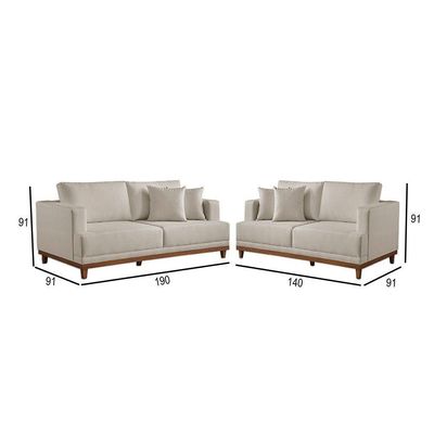 Conjunto Sofás 2 E 3 Lugares Estofados M-175 Veludo Martins Creme