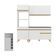 Cozinha Compacta Com Bancada Americana/mesa Veneza Multimóveis Mp2211 Branco/dourado Branco/dourado