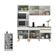 Cozinha Compacta Com Bancada Americana/mesa Veneza Multimóveis Mp2211 Branco/dourado Branco/dourado