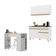 Cozinha Compacta Com Bancada Americana 1 Porta Veneza Multimóveis Mp2207 Branco/dourado Branco/dourado