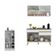 Cozinha Compacta Com Bancada Americana 1 Porta Veneza Multimóveis Mp2207 Branco/dourado Branco/dourado