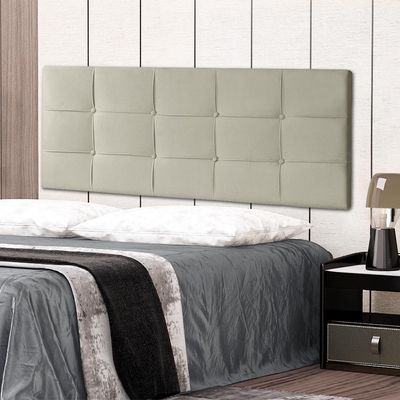 Cabeceira Painel Solteiro 0,90m Roma Suede Bege Dal Poz Estofados