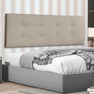 Cabeceira Painel Casal 1,40m Berlim Suede Bege Dal Poz Estofados