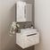 Conjunto 3 Peças Para Banheiro Bn3630x46x48 Marmore Branco Tecno Mobili Marmore Branco