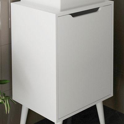 Conjunto Para Banheiro Gabinete Com Cuba E Espelheira Branco Bn3630x41x42 Tecno Mobili Branco