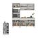 Cozinha Compacta Com Bancada Americana/mesa Veneza Multimóveis Mp2211 Branco Branco