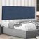 Cabeceira Painel Solteiro 0,90m Berlim Suede Azul Marinho Dal Poz Estofados