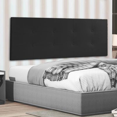 Cabeceira Painel Casal 1,40m Berlim Material Sintético Preto Dal Poz Estofados