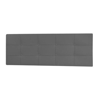 Cabeceira Painel Casal King 1,95m Roma Material Sintético Cinza Dal Poz Estofados