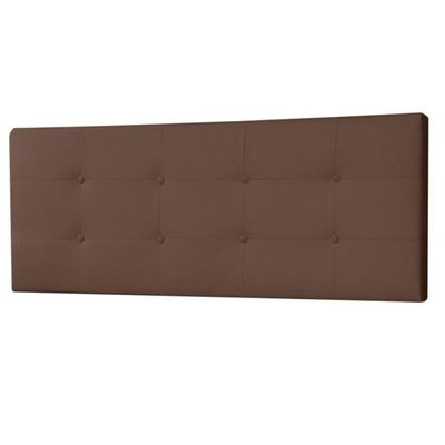 Cabeceira Painel Solteiro 0,90m Berlim Suede Marrom Dal Poz Estofados