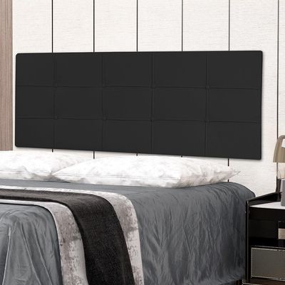Cabeceira Painel Casal 1,40m Roma Material Sintético Preto Dal Poz Estofados