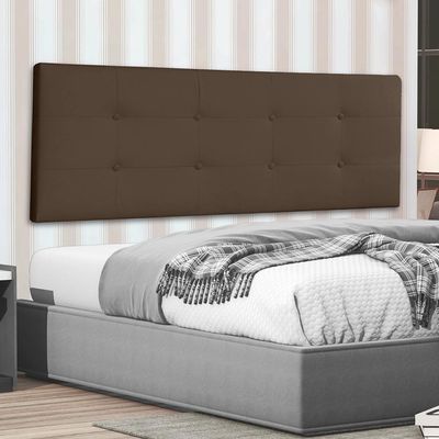 Cabeceira Painel Solteiro 0,90m Berlim Suede Marrom Dal Poz Estofados