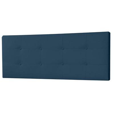Cabeceira Painel Casal King 1,95m Berlim Suede Azul Marinho Dal Poz Estofados