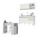 Armário De Cozinha Compacta Com Bancada Americana Veneza Multimóveis Mp2200 Branco/dourado Branco/dourado