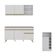 Armário De Cozinha Compacta Com Mesa Gourmet Veneza Multimóveis Mp2201 Branco/dourado Branco/dourado